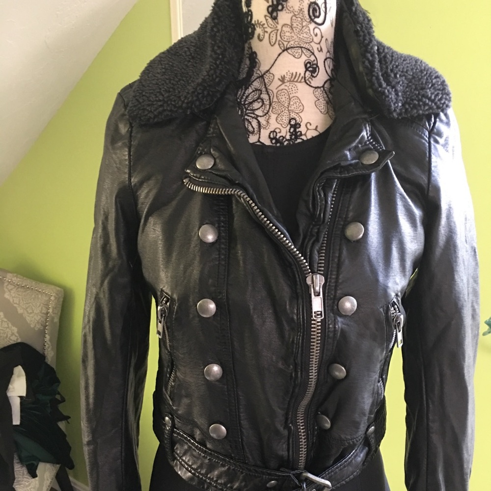 Free People faux leather jacket